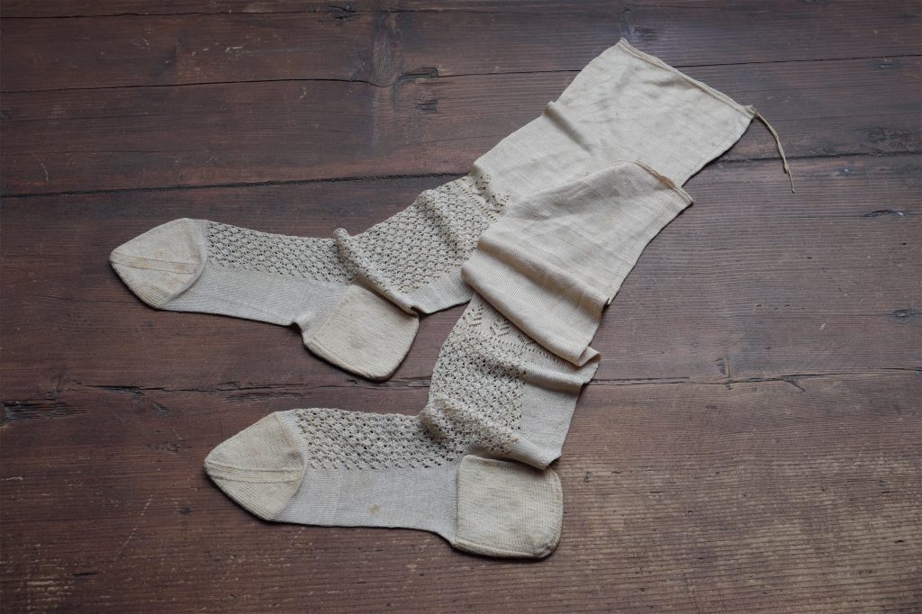 Knitted silk  bridal stockings