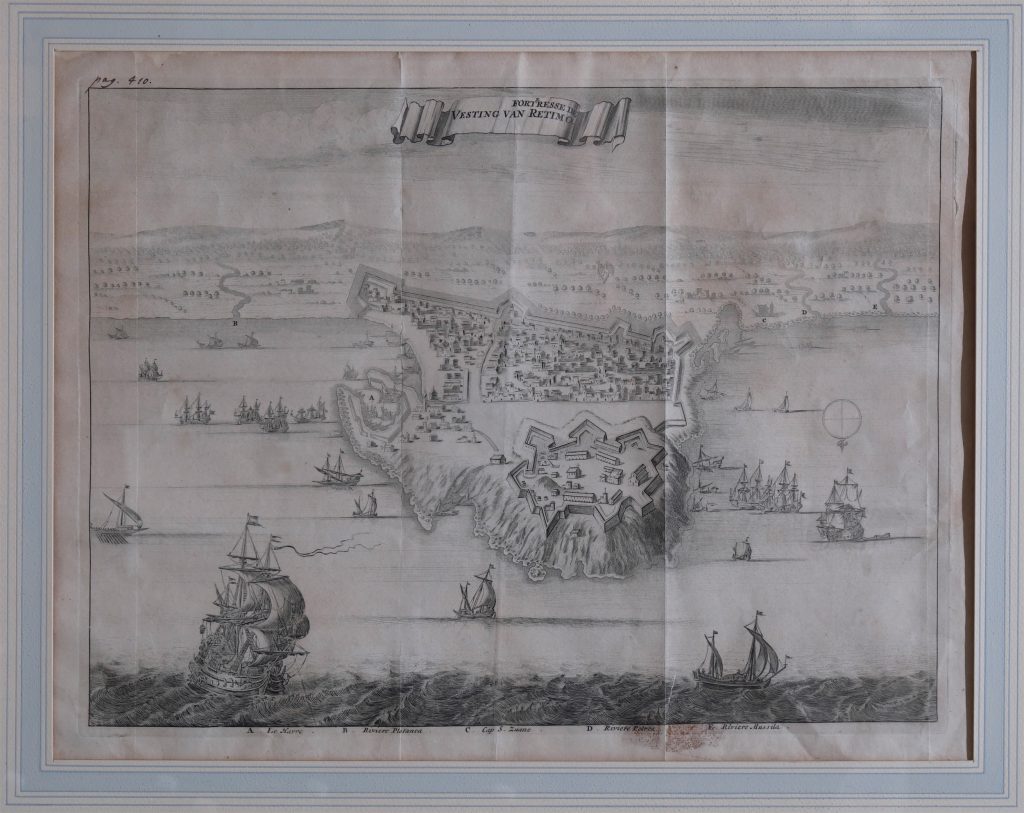 Άποψη του Ρεθύμνου του O. Dapper, 1688