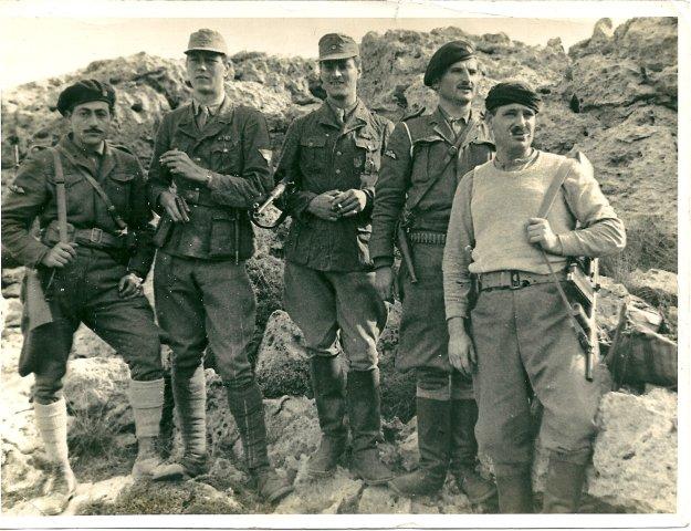Photos with the cretans and the Britons from the Kidnapping of Kreipe, April 1944