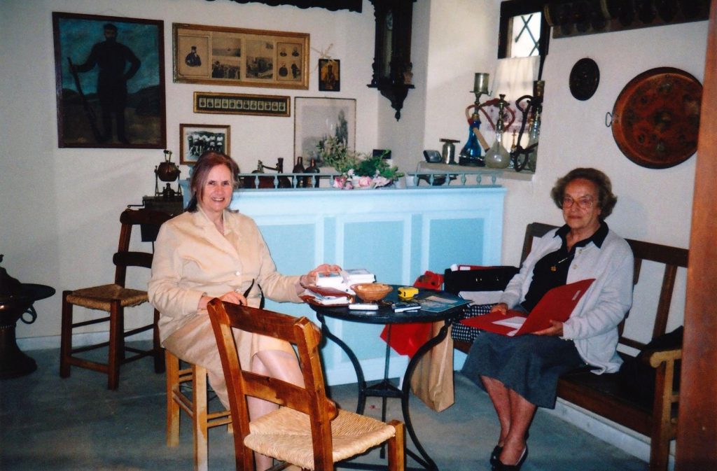 Fali Voyatzaki, President of the Historical and Folk Art Museum of Rethymno, and Rodoula Stathaki, writer, researcher and collaborator of the Museum
